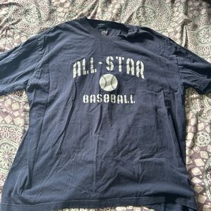 navy blue oversized baseball shirt. *will be washed before shipped*